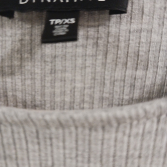 Gray Ribbed Women's Top - Picture 2 of 5